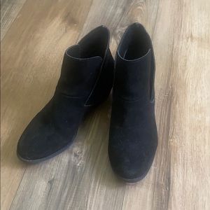 Black Suede Booties Size 9 - worn once